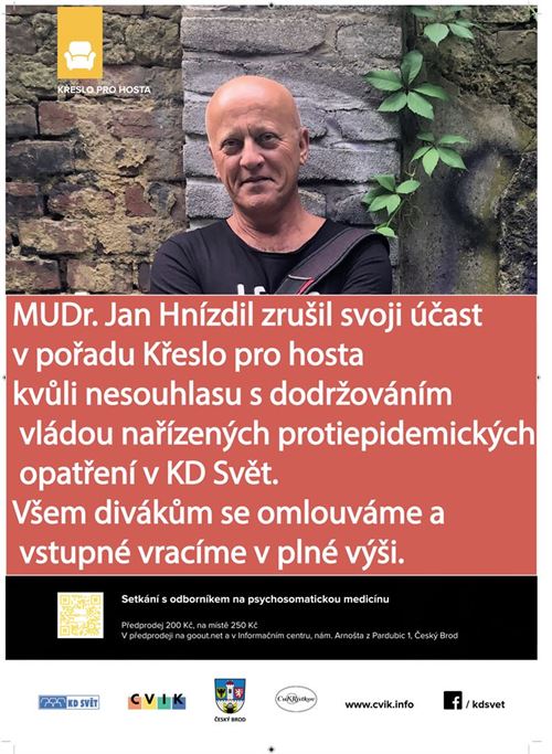ZRUŠENO | Křeslo pro hosta: Jan Hnízdil